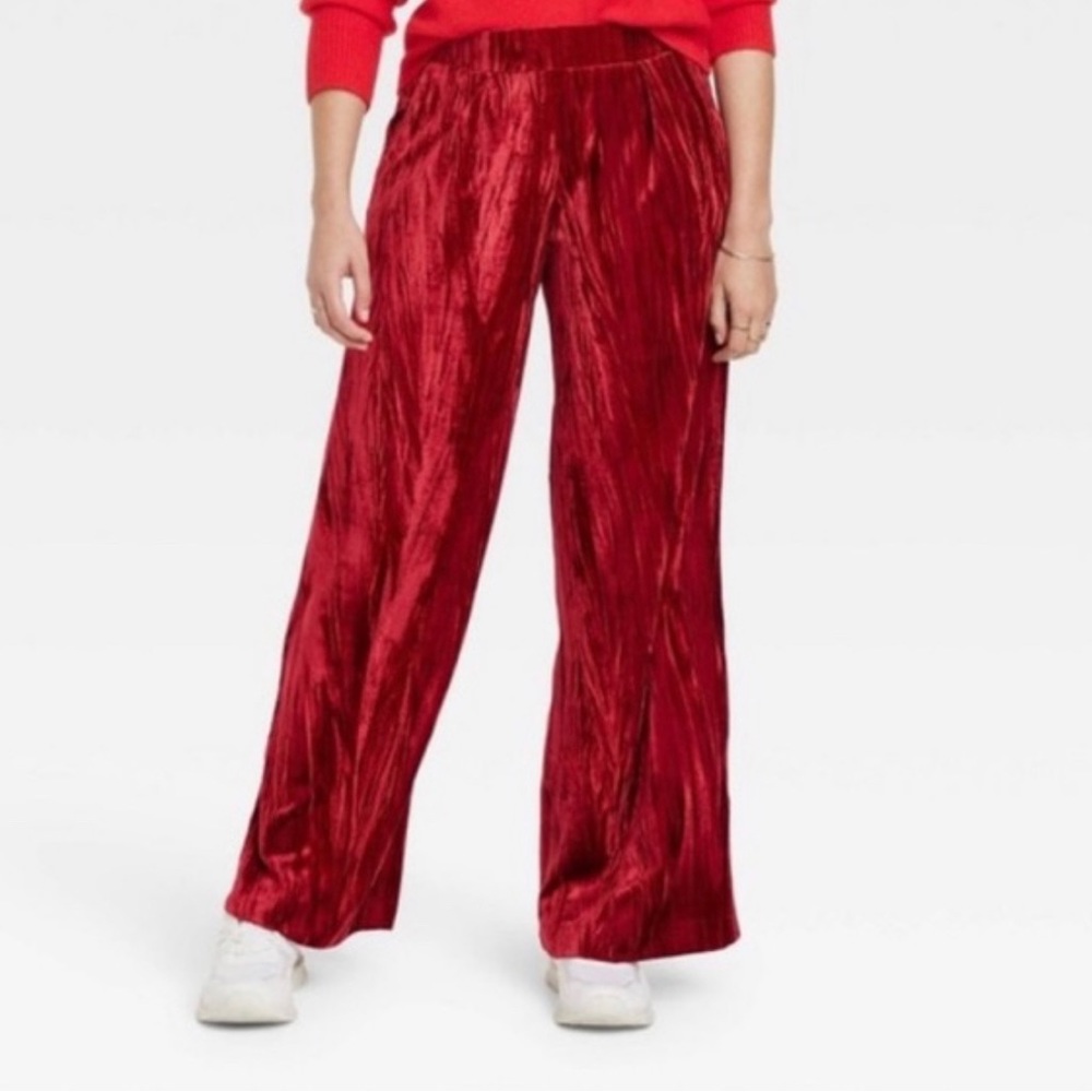 Velvet Wide Leg Pants - a new day